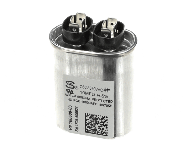Lennox 22W80 Run Capacitor, 10MFD, 370V, 50/60Hz, Oval LEN22W80 (LEN22W80)
