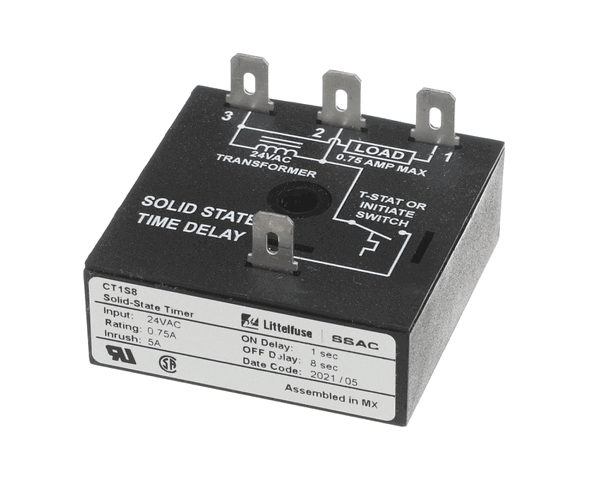 Lennox 54G57 Timer Delay Relay, On 1 Sec, Off 8 Sec, (LEN54G57)