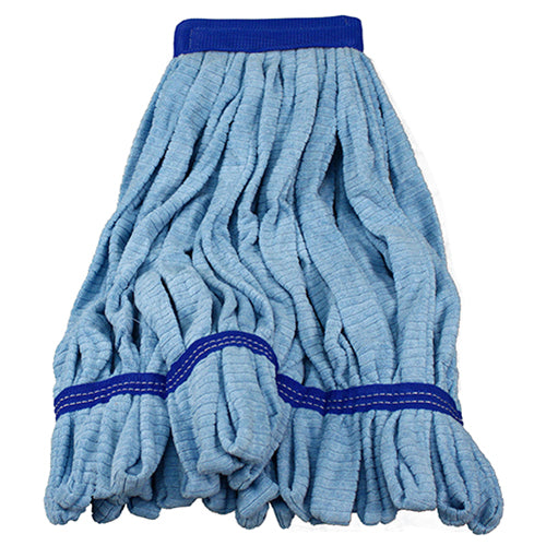 Impact® Microfiber Tube Mop Head w/ Canvas Headband, 14 oz, Blue, 12/Case (IMPLF0002)