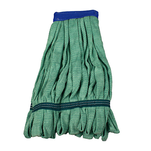 Impact® Microfiber Tube Mop Head w/ Canvas Headband, 14 oz, Green, 12/Case (IMPLF0005)
