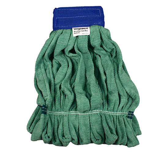 Impact® Microfiber Tube Mop Head w/ Canvas Headband, 14 oz, Green, 12/Case (IMPLF0005)