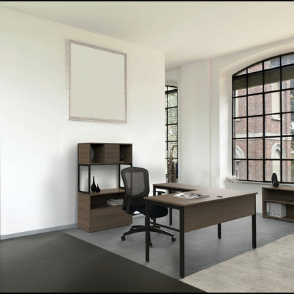 Linea Italia Urban Desk Workstation, 47.25w x 23.75d x 29.5h, Ash (LITUR600ASH)