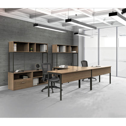 Linea Italia Urban Desk Workstation, 47.25w x 23.75d x 29.5h, Ash (LITUR600ASH)