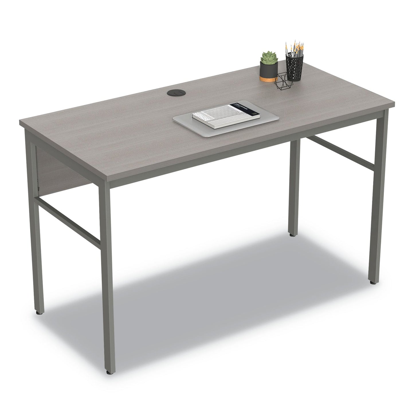 Linea Italia Urban Desk Workstation, 47.25w x 23.75d x 29.5h, Ash (LITUR600ASH)