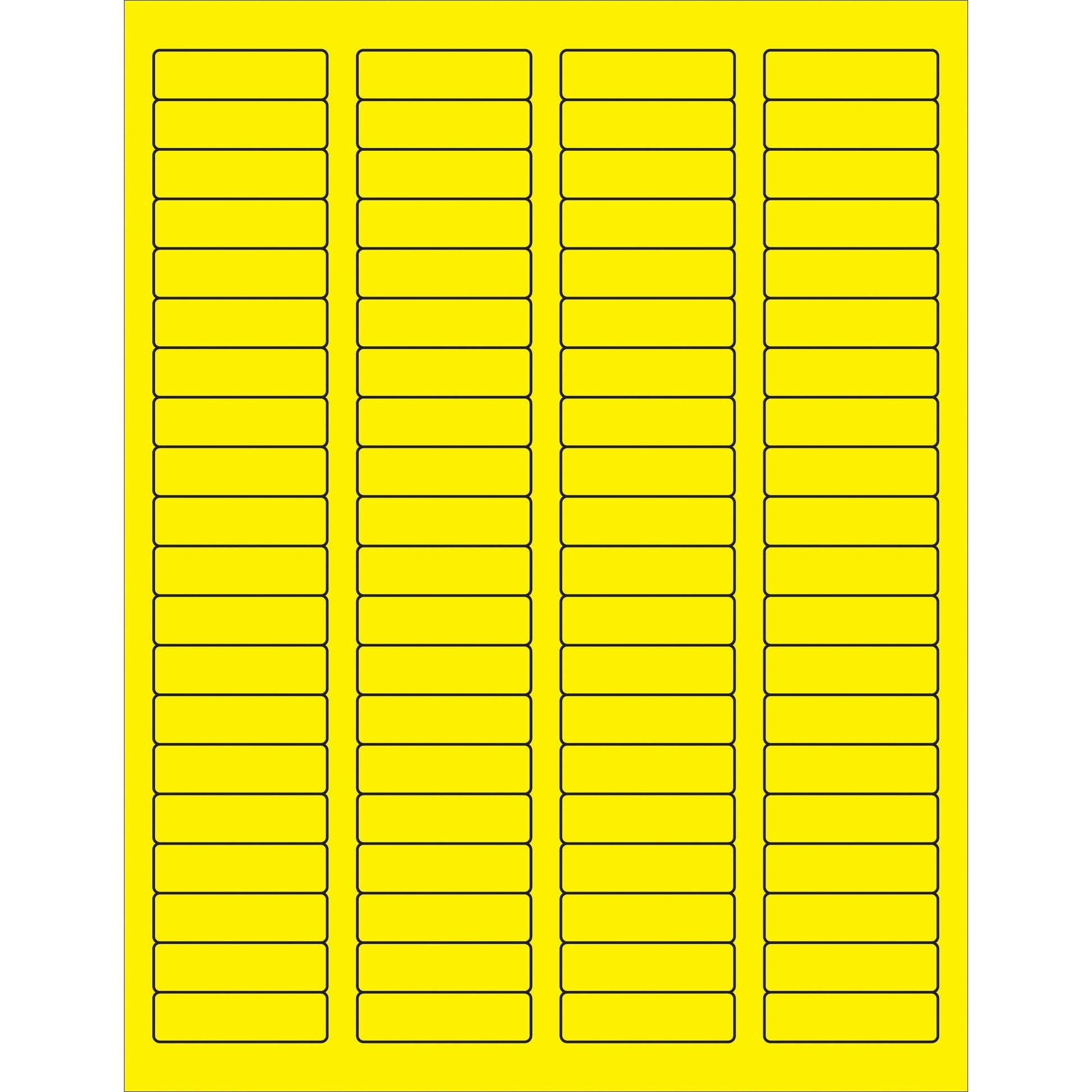 tape-logic-r-1-3-4-x-1-2-fluorescent-yellow-rectangle-laser-labels-ll170ye_1