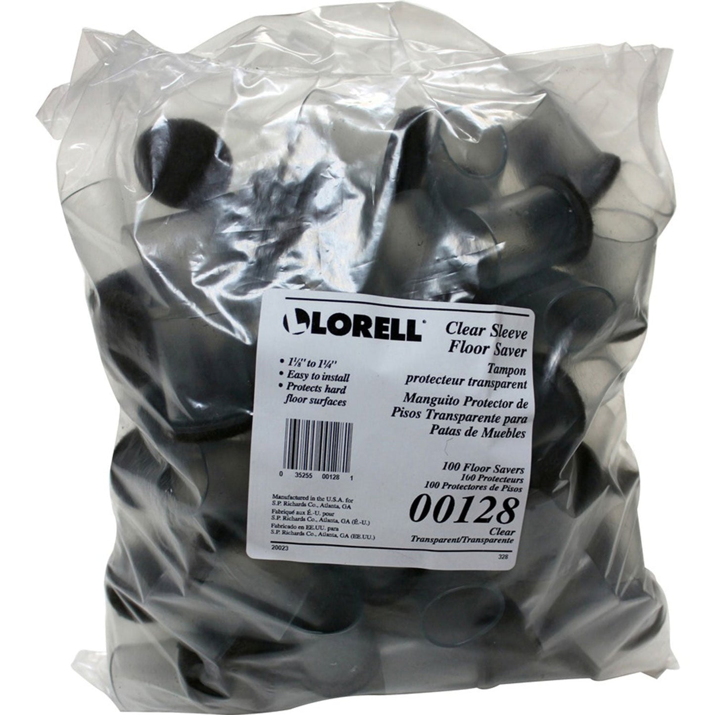 lorell-clear-sleeve-floor-protectors-clear-transparent-100-bag-llr00128_4