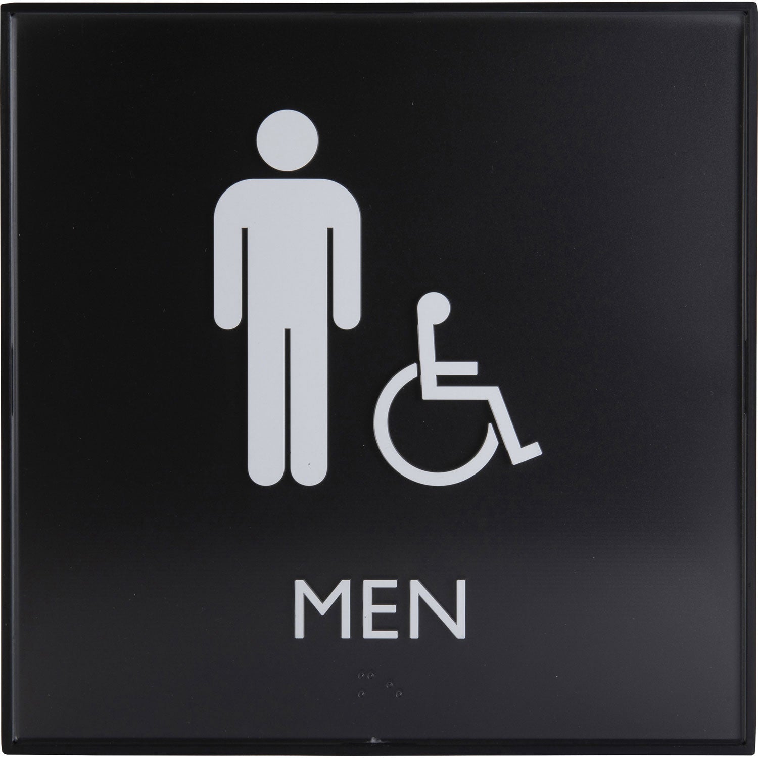 lorell-restroom-sign-1-each-men-print-message-8-x-8-height-square-shape-easy-readability-injection-molded-plastic-black-llr02659_2