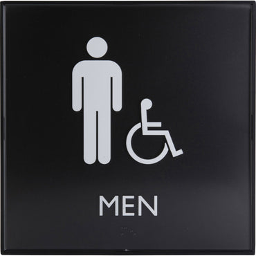 lorell-restroom-sign-1-each-men-print-message-8-x-8-height-square-shape-easy-readability-injection-molded-plastic-black-llr02659_2