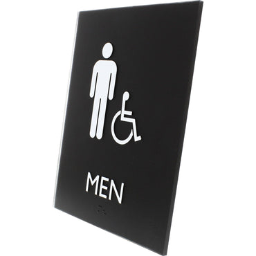 lorell-restroom-sign-1-each-men-print-message-6-4-x-8-5-height-rectangular-shape-easy-readability-braille-plastic-black-llr02668_2