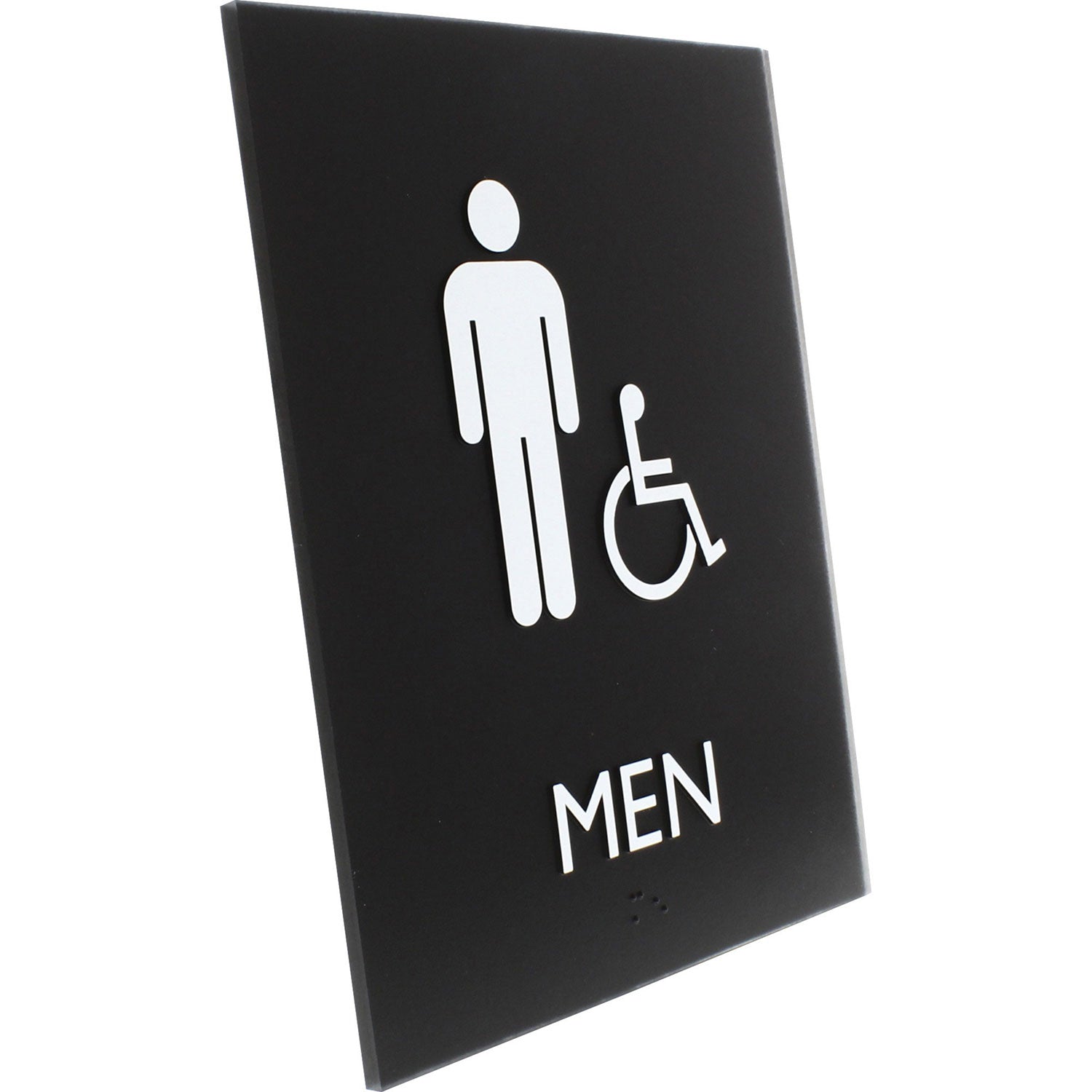 lorell-restroom-sign-1-each-men-print-message-6-4-x-8-5-height-rectangular-shape-easy-readability-braille-plastic-black-llr02668_3