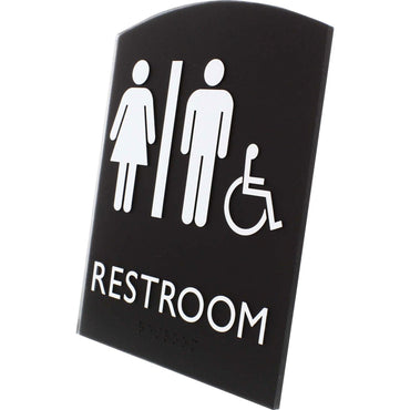 lorell-restroom-sign-1-each-6-8-x-8-5-height-rectangular-shape-easy-readability-braille-plastic-black-llr02673_2