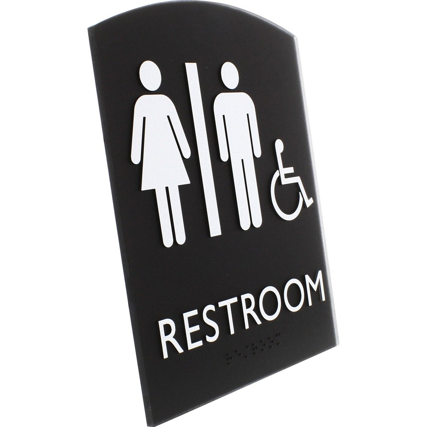 lorell-restroom-sign-1-each-6-8-x-8-5-height-rectangular-shape-easy-readability-braille-plastic-black-llr02673_3