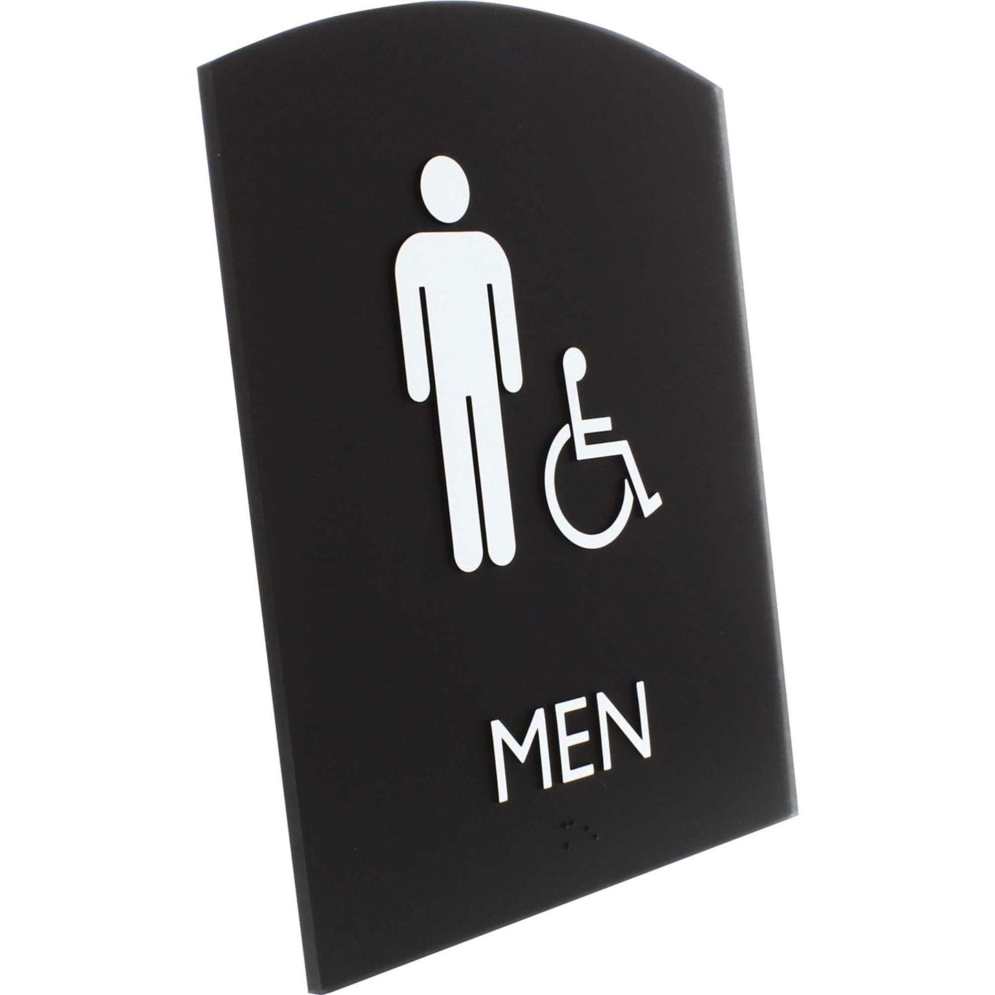 lorell-restroom-sign-1-each-men-print-message-6-8-x-8-5-height-rectangular-shape-easy-readability-braille-plastic-black-llr02677_3