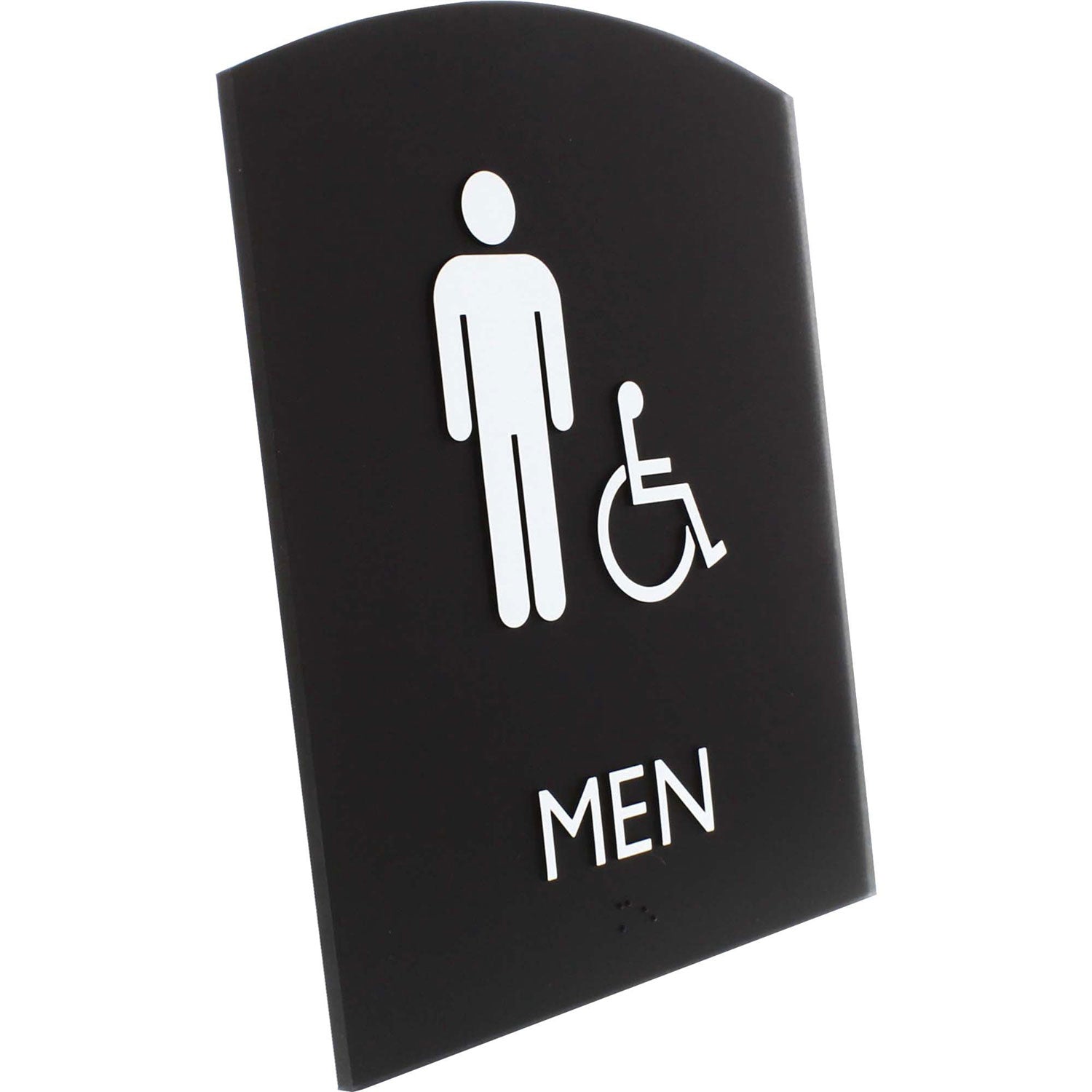 lorell-restroom-sign-1-each-men-print-message-6-8-x-8-5-height-rectangular-shape-easy-readability-braille-plastic-black-llr02677_3