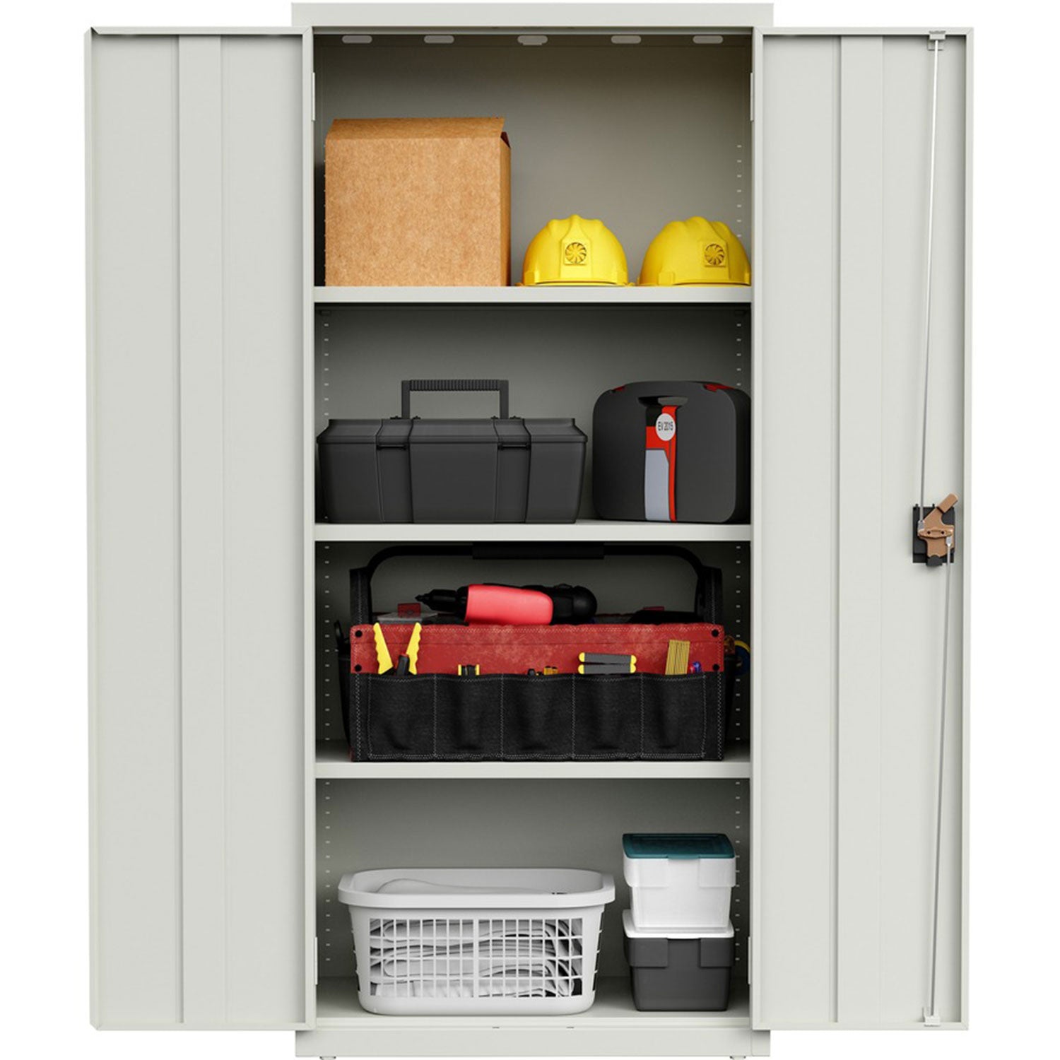 lorell-slimline-storage-cabinet-30-x-42-x-66-4-x-shelfves-720-lb-load-capacity-durable-welded-nonporous-surface-recessed-handle-removable-lock-locking-system-baked-enamel-recycled-llr69830lgy_5