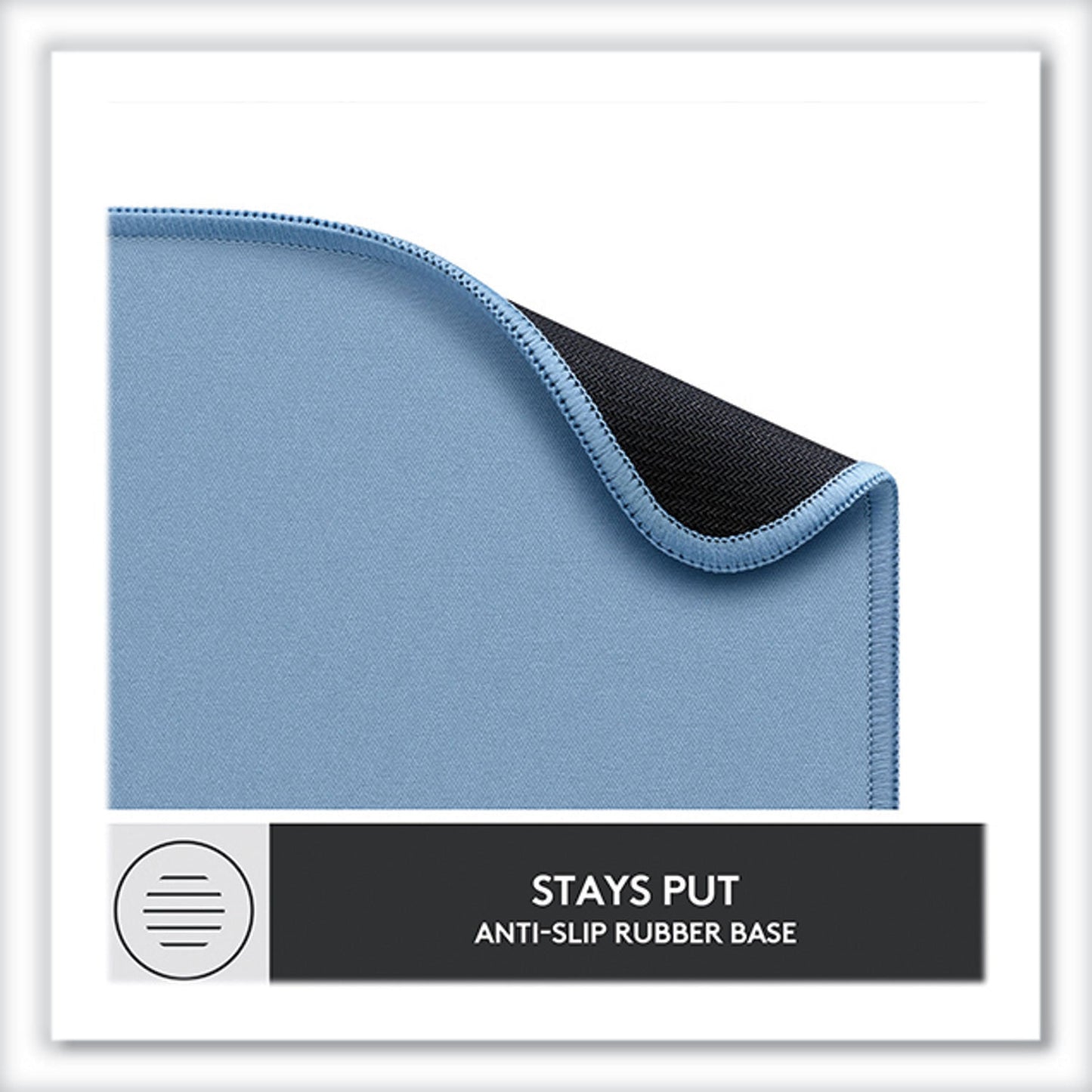 Logitech Studio Series Non-Skid Mouse Pad, 7.9 x 9.1, Blue Gray (LOG956000038)