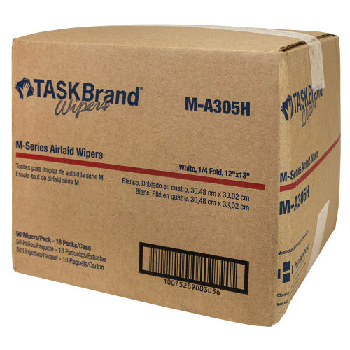 TASKBrand® Airlaid MD White 12x13 QF PB, Case of 900 (HOSM-A305H)