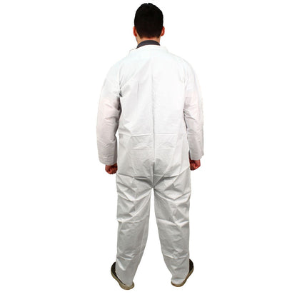 Safety Zone® ProMax® Coveralls w/ Zip Front, Open Wrists & Ankles, White, 25/Case, 6XL (SZNM1012-6X)
