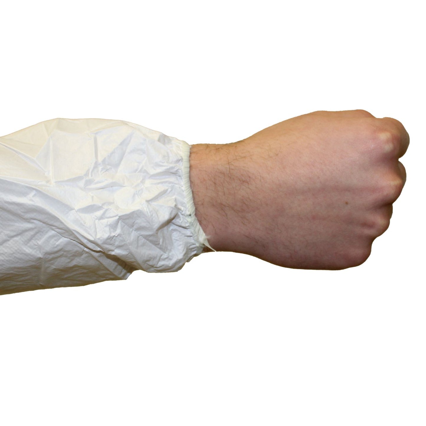 Safety Zone® Promax® Coveralls w/ Zip Front, Attached Hood & Boots, Elastic Wrists, White/Gray, 25/Case, 2XL (SZNM1014-2X)