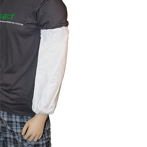 Safety Zone® ProMax® Microporous Polypropylene Sleeves w/ Knit Cuff, 18", White, 50/Bag, 4 Bags/Case (SZNM1040-KC)