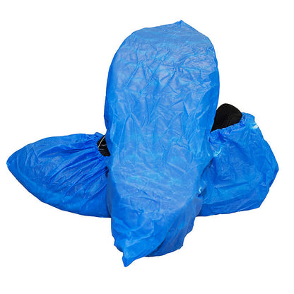 Safety Zone® ProGuard® CPE Embossed Shoe Covers, Blue, 100/Bag, 3 Bags/Case, X-Large/16" (SZNM2004B-CPE-XL)