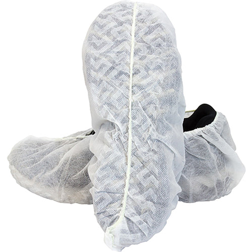 Safety Zone® PolyLite® Polypropylene Non-Skid Shoe Covers, White, 100/Bag, 3 Bags/Case, X-Large (SZNM21WSZ-300-XL)