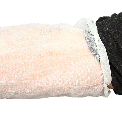 Safety Zone® PolyLite® Polypropylene Sleeves w/ Elastic Ends, 18", White, 100/Bag, 2 Bags/Case (SZNM2400)