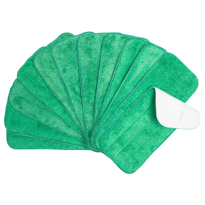 Hospeco® Microfiber Flat Wet Mop, 13", Green, 120/Case (HOSM830013G-CS)