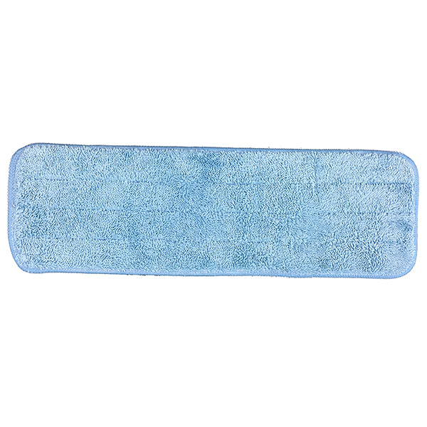 Hospeco® Microfiber Flat Wet Mop, 18", Blue, Pack of 12 (HOSM830018B)