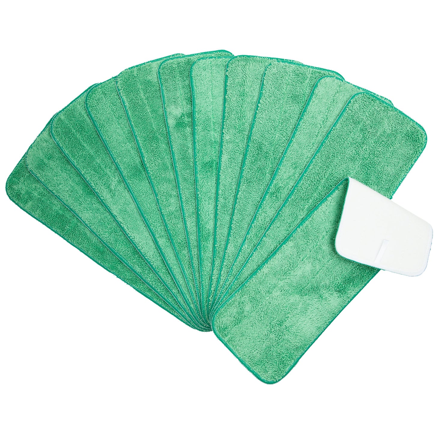 Hospeco® Microfiber Flat Wet Mop, 18" Green, 120/Case (HOSM830018G-CS)