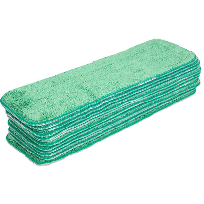 Hospeco® Microfiber Flat Wet Mop, 18" Green, 120/Case (HOSM830018G-CS)