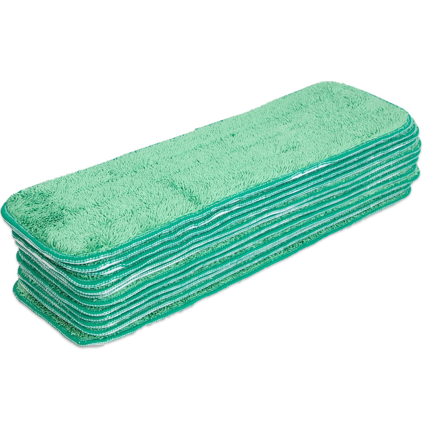 Hospeco® Microfiber Flat Wet Mop, 13", Green, Pack of 12 (HOSM830013G)