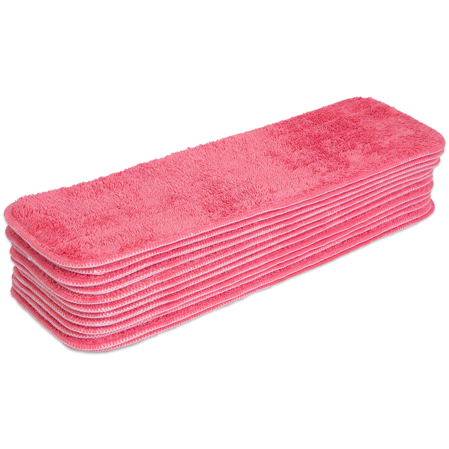 Hospeco® Microfiber Flat Wet Mop, 18", Red, Pack of 12 (HOSM830018R)