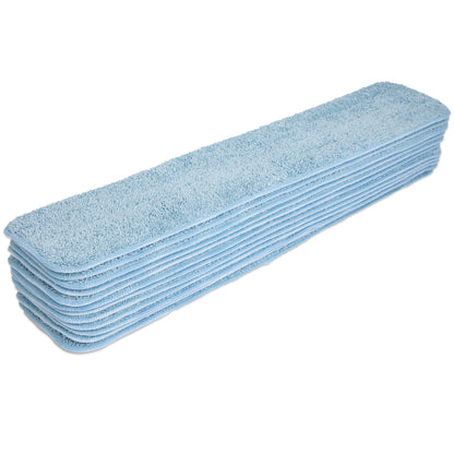 Hospeco® Microfiber Flat Wet Mop, 24", Blue, Pack of 12 (HOSM830024B)