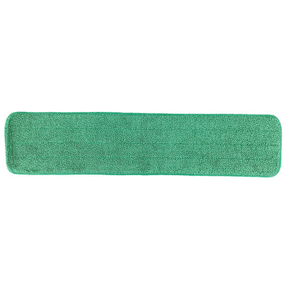 Hospeco® Microfiber Flat Wet Mop, 24", Green, Pack of 12 (HOSM830024G)