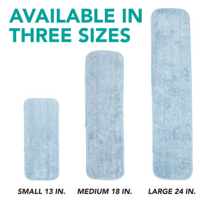 Hospeco® Microfiber Flat Wet Mop, 13", Blue, Pack of 12 (HOSM830013B)
