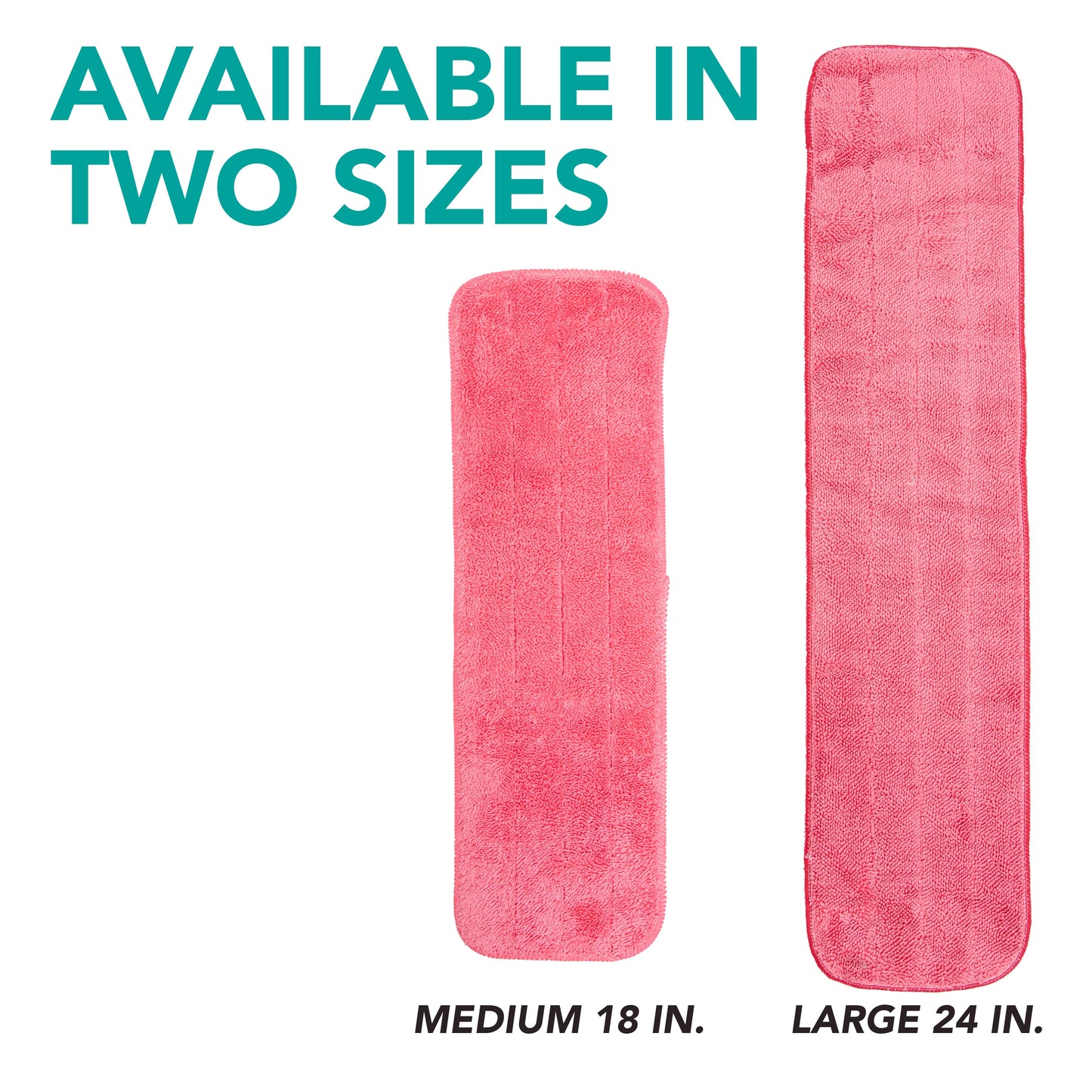 Hospeco® Microfiber Flat Wet Mop, 18" Red, 120/Case (HOSM830018R-CS)