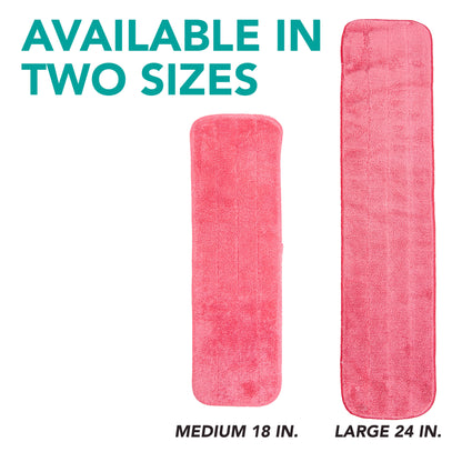 Hospeco® Microfiber Flat Wet Mop, 18" Red, 120/Case (HOSM830018R-CS)