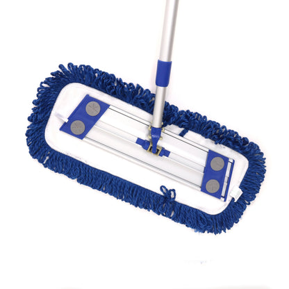 Hospeco® Fringed Dust Mops with Hook and Loop Backing, 18", Case of 96 (HOSM840018-CS)