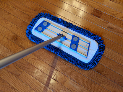 Hospeco® Fringed Dust Mops with Hook and Loop Backing, 18", Case of 96 (HOSM840018-CS)