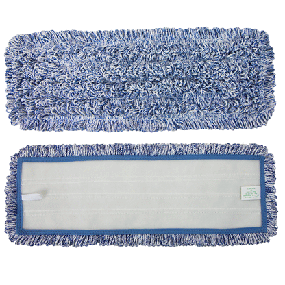 Hospeco® Wet & Dry Microfiber Mop Pad Looped 18" Blue, 120/Case (M860018B-CS)
