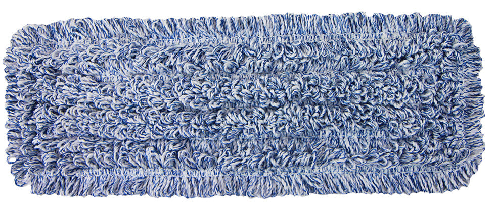 Hospeco® Wet & Dry Microfiber Mop Pad Looped 18" Blue, 120/Case (M860018B-CS)