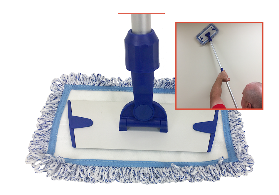 Impact® Telescopic Pole for Wall Washing System, 28"-48", Blue/Silve (IMPM700050)