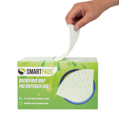 Hospeco® Smart Pads Reusable Mop Pad 30/Box, Green, Case of 8 Boxes (HOSM901RMP-GR)