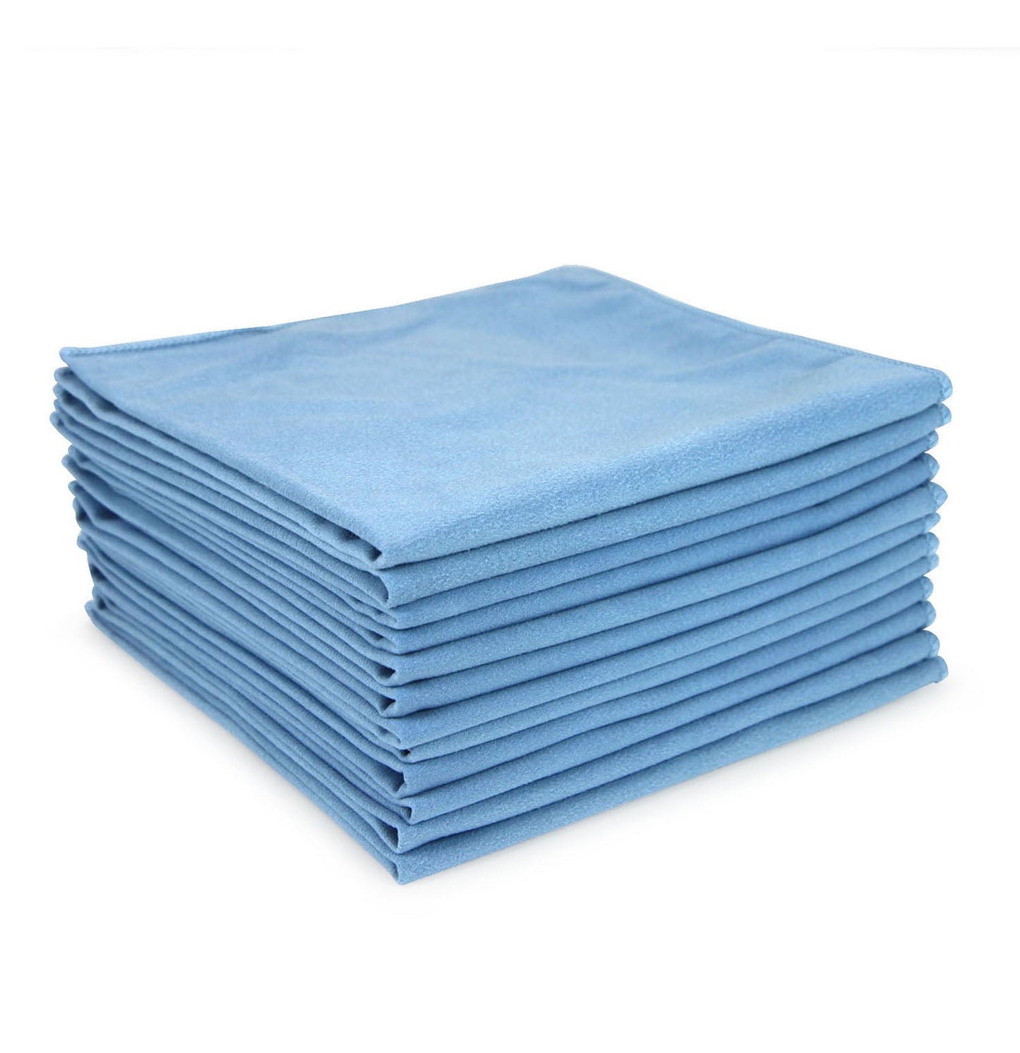 Hospeco® Microfiber Cloth Suede 200 GSM Blue 16x16, 12/Pack (HOSMFCSU2001616BL)