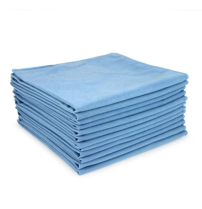 Hospeco® Microfiber Cloth Suede 200 GSM Blue 16x16, 12/Pack (HOSMFCSU2001616BL)