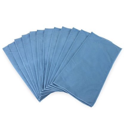 Hospeco® Microfiber Cloth Suede 200 GSM Blue 16x16, 12/Pack (HOSMFCSU2001616BL)