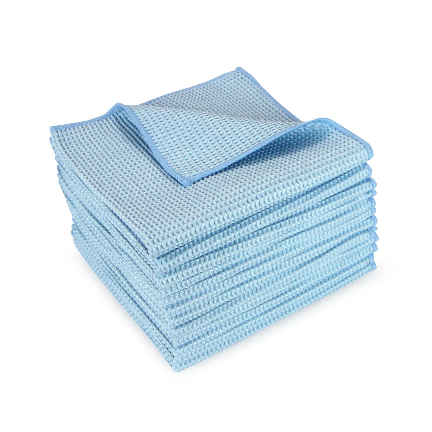 Hospeco® Microfiber Cloth Waffle 335 GSM Blue 16x16, 12/Pack (HOSMFCWA3351616BL)