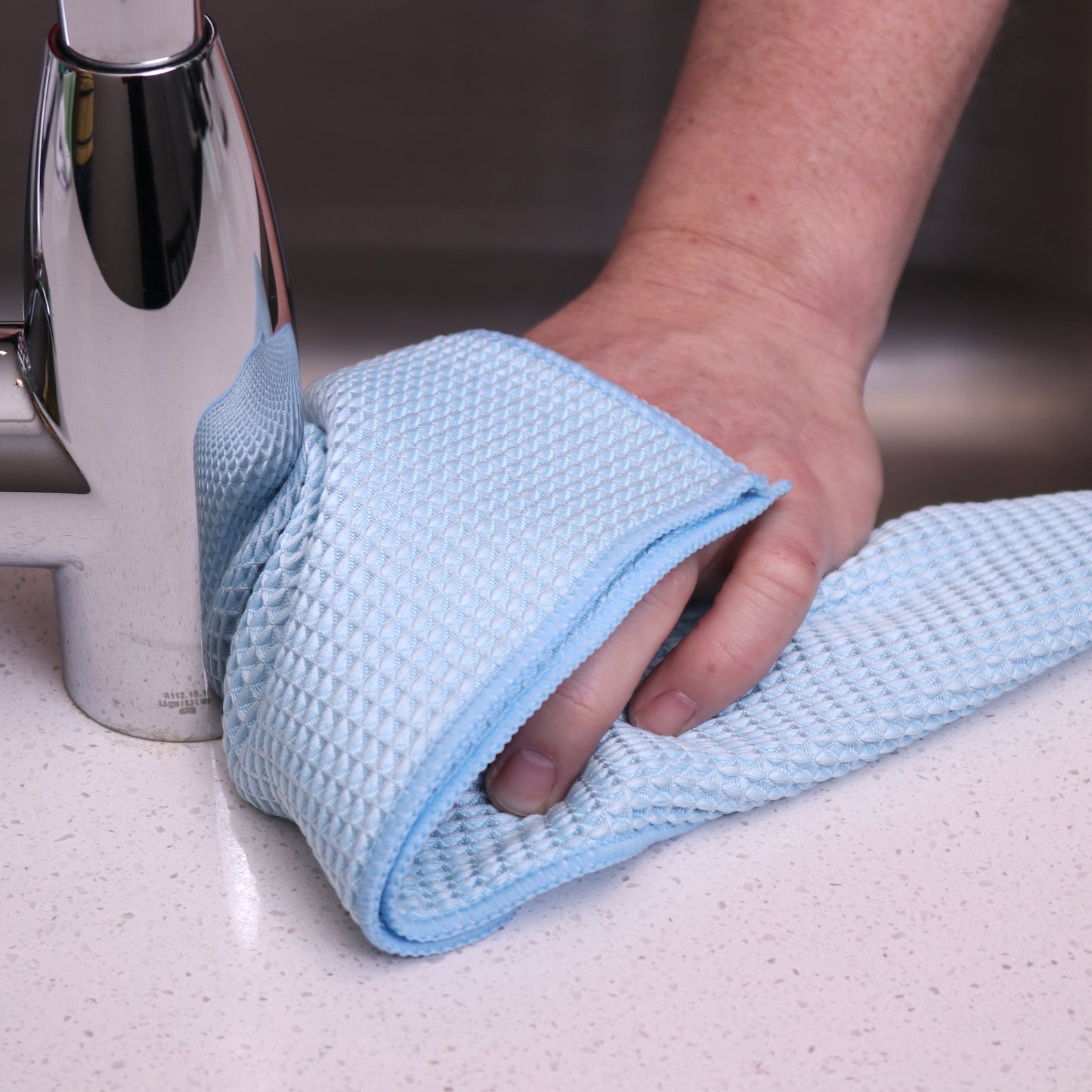 Hospeco® Microfiber Cloth Waffle 335 GSM Blue 16x16, 12/Pack (HOSMFCWA3351616BL)