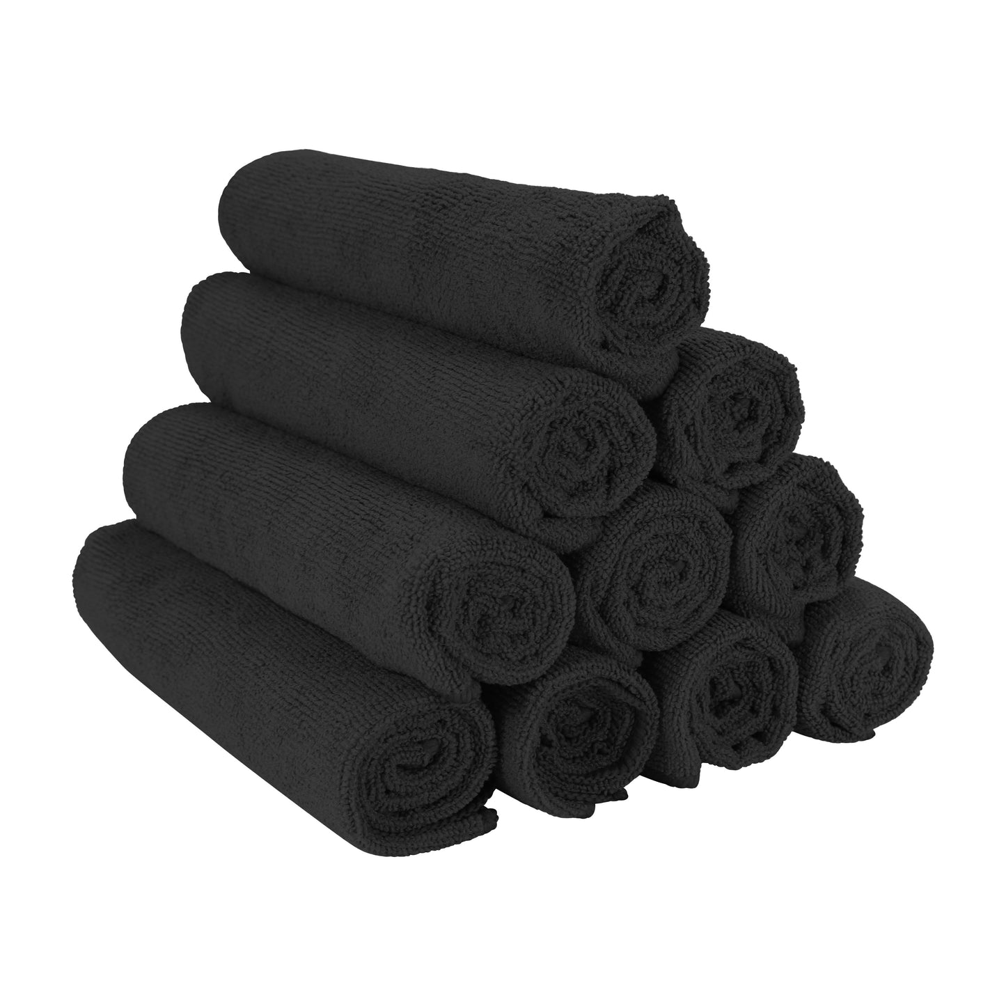 Hospeco® Microfiber Cloth 16x27 300 GSM Tri-Fold Black, 12/Pack (HOSMFC3001627BK)